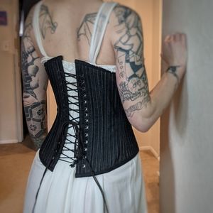 Steel boned corset